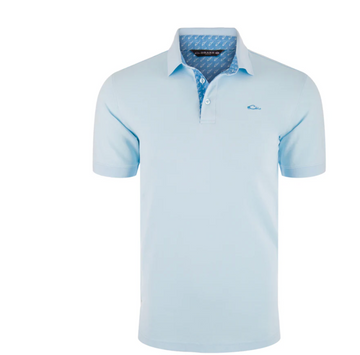 Drake Solid Pique Logo Polo