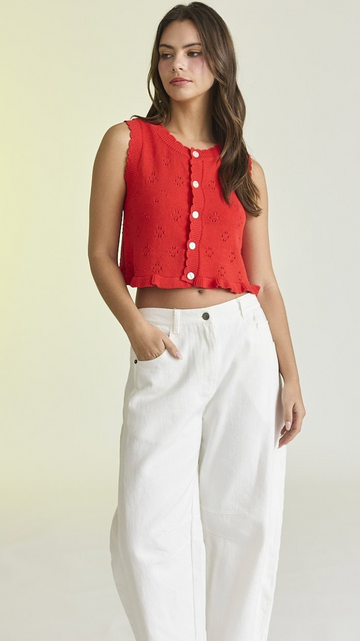Stella Ruffle S/l Sweater Top