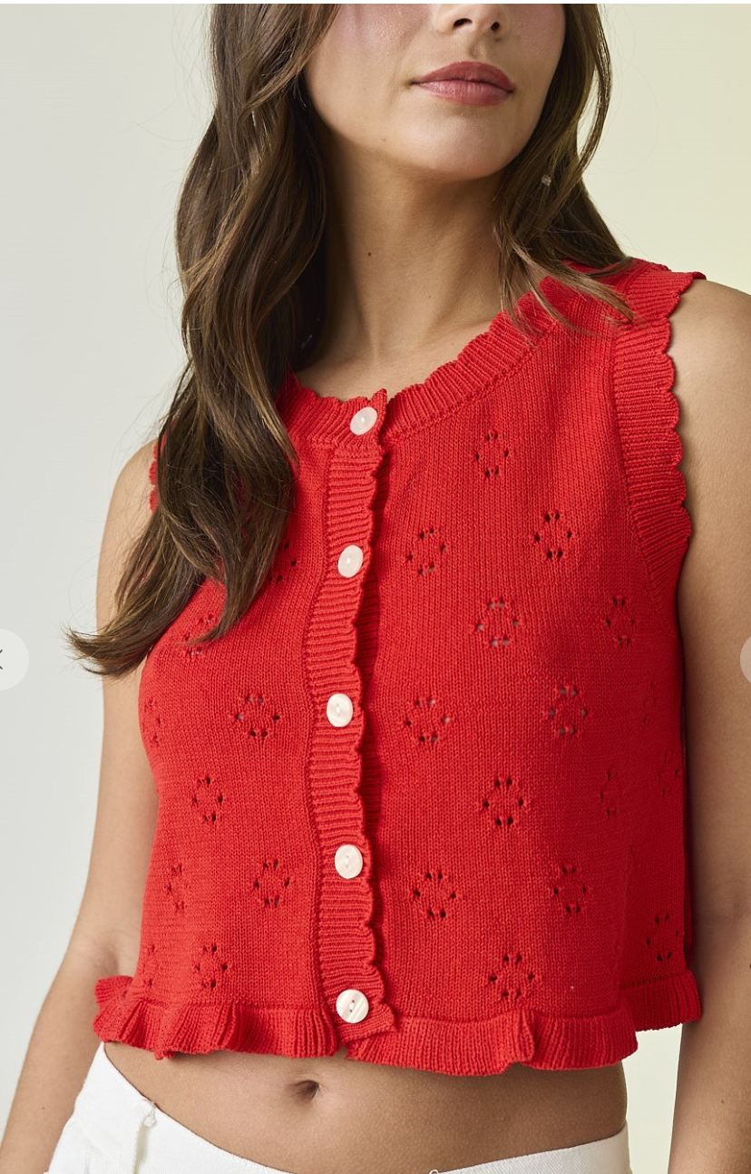 Stella Ruffle S/l Sweater Top