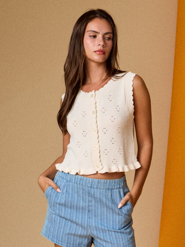 Stella Ruffle S/l Sweater Top