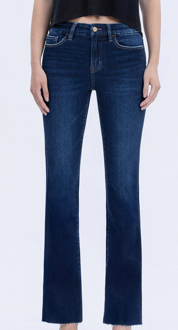 High Rise Seamless Wb Raw Hem Bootcut Jeans