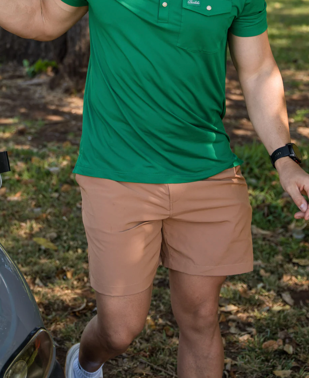 Everyday Short - Desert Tan - Flying Ducks Green Pocket