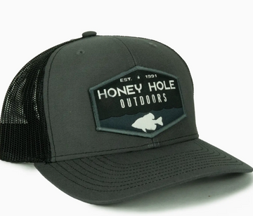 Snapback - Black Crappie Hex - Charcoal/Black