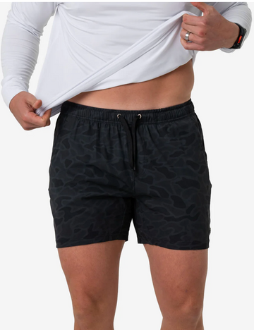 Athletic Short - Black Camo - Black Liner 5.5in.