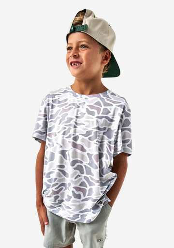 Youth Go To Tee - White Camo