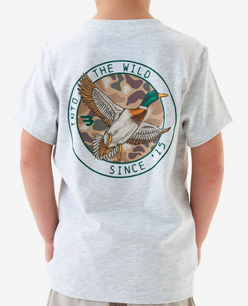 Youth - Camo Mallard Duck - Ash Grey