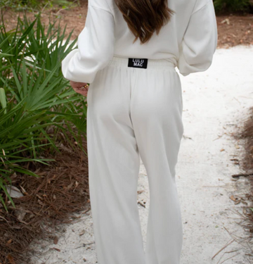 LuLu Mac Terry Cloth Pants | White