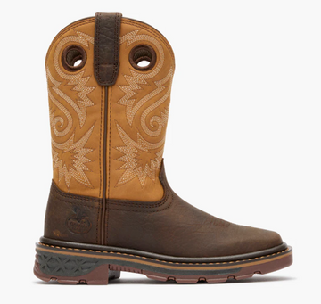 Georgia Boot Litle Kid's Carbo-Tec FLX Pull-On Boot in Rust/Brown