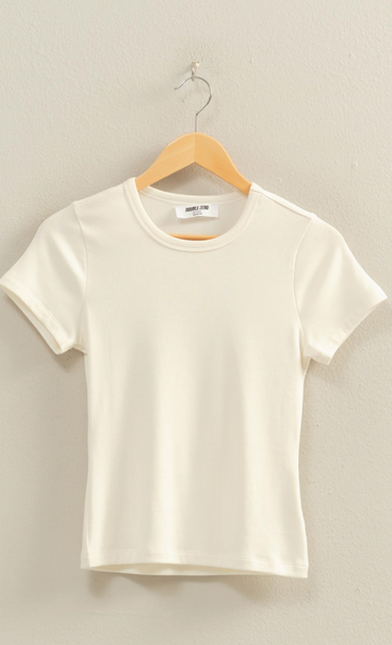 Mineral Washed Crew Neck Top