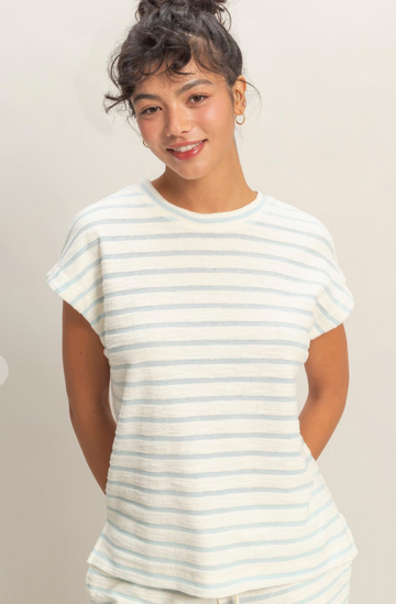 Striped Short Sleeve Top
