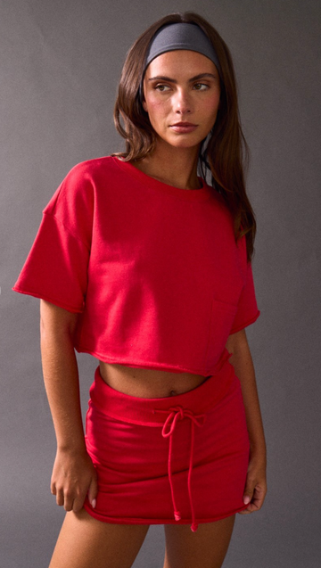 Nora Crop T-Shirt And Skort Set