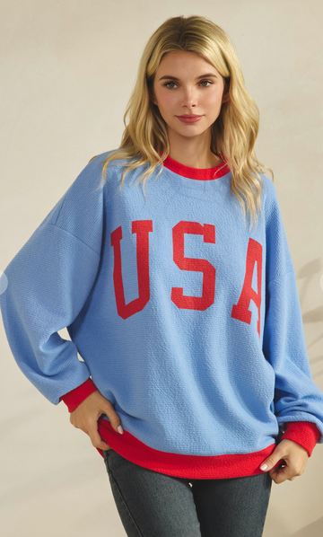 Usa Cloudy Knit Top