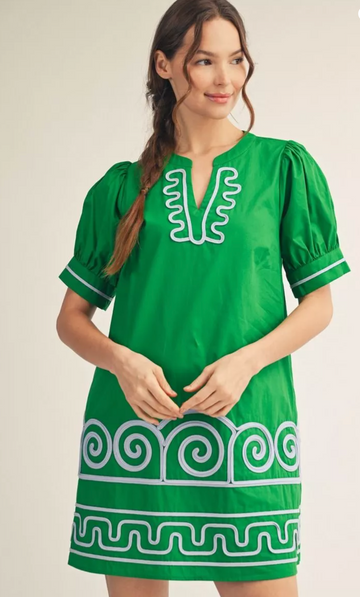 Charming Applique Embroidery Dress