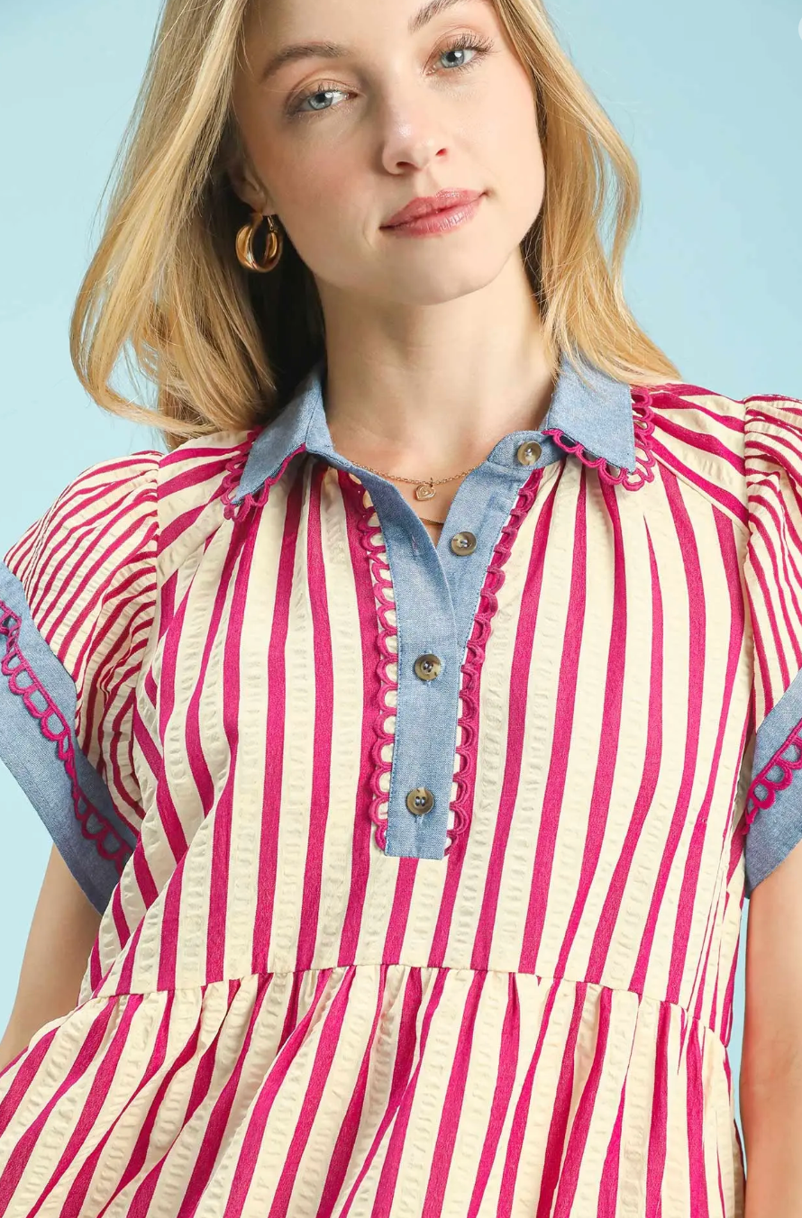 Charming Flutter Sleeve Dress