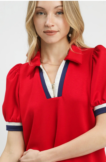 Charming Puff Sleeve Knit Top
