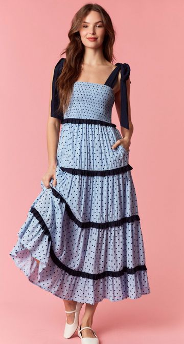 Polka Dot Maxi Dress