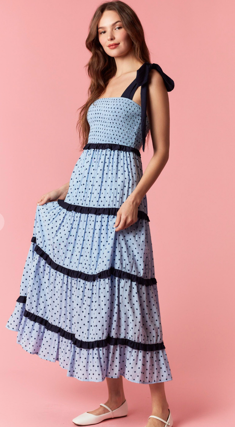 Polka Dot Maxi Dress