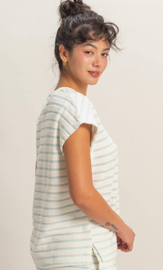 Striped Rounded Neck Top