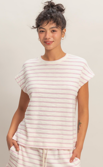 Striped Rounded Neck Top