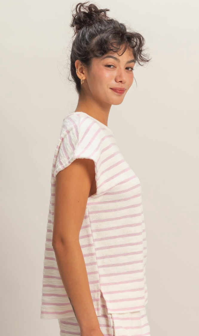 Striped Rounded Neck Top
