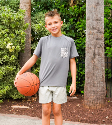 Youth S/S Heather-Blend Crew