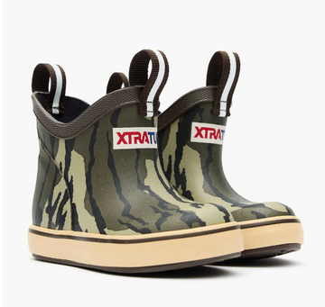 XTRATUF  Kids' Mossy Oak® Bottomland Ankle Deck Boot Style #XKABMOB