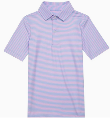 Men's Performance Polo | Light Blue/Pink
