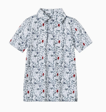 Men's Performance Polo | Maroon/White