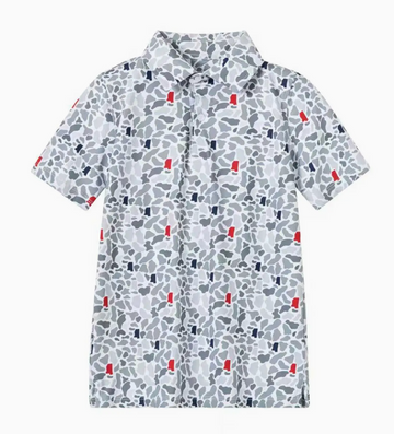 Men's Performance Polo | Red/Blue