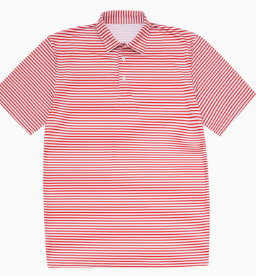 Men's Performance Polo | Red/White Stripe