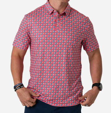 Performance Polo - American Flag Print
