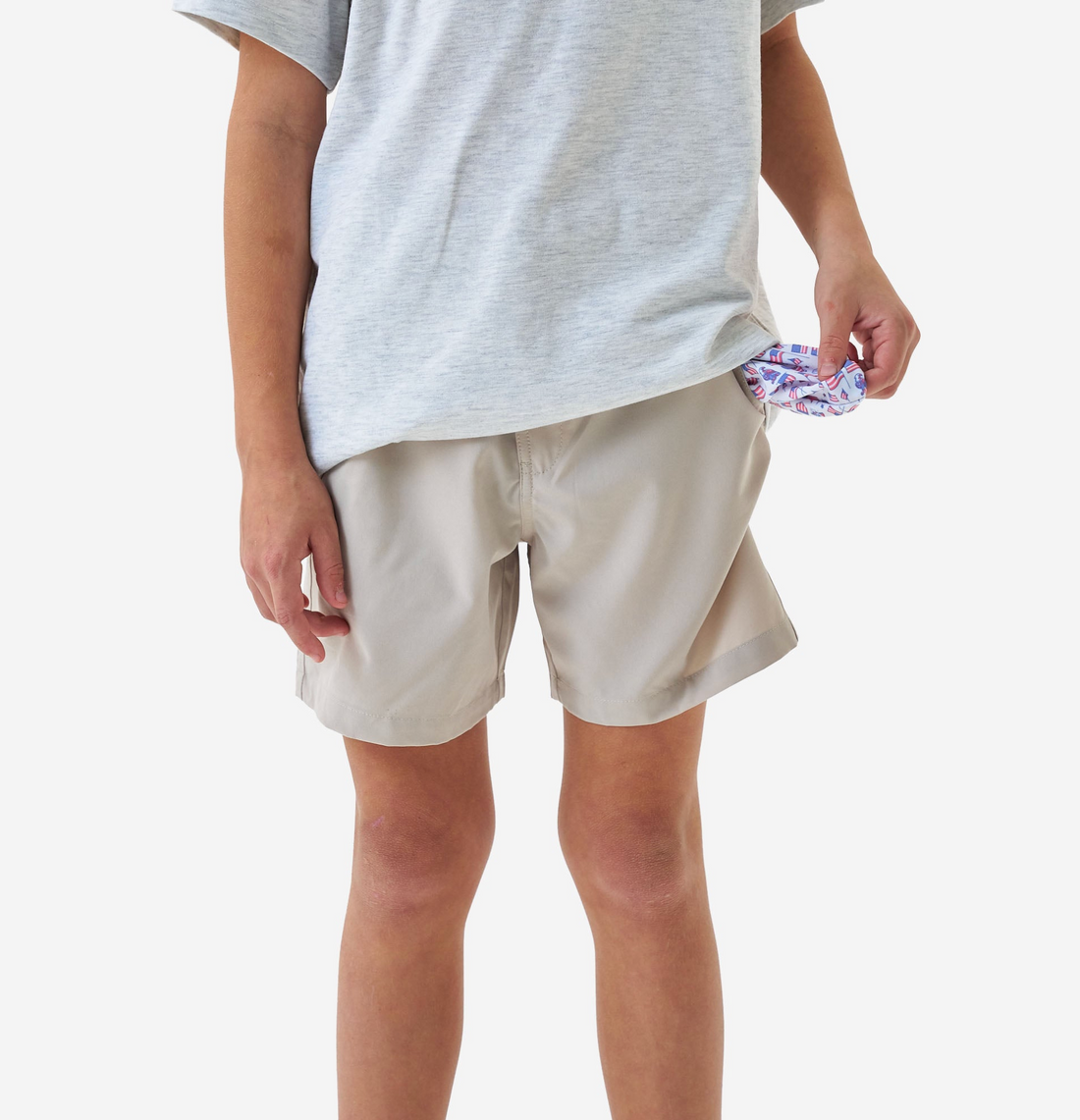 Youth Everyday Shorts - Light Khaki - Old Glory Pocket