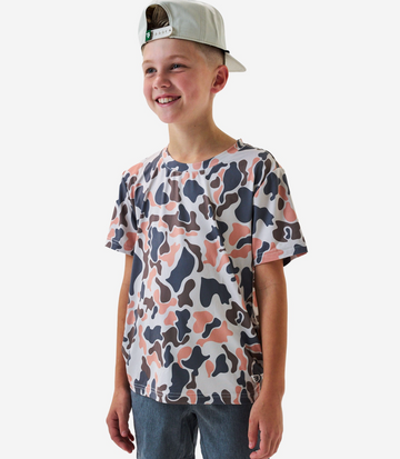 Youth Go To Tee - Vintage Camo