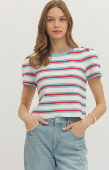 The Fun Colored Striped Top