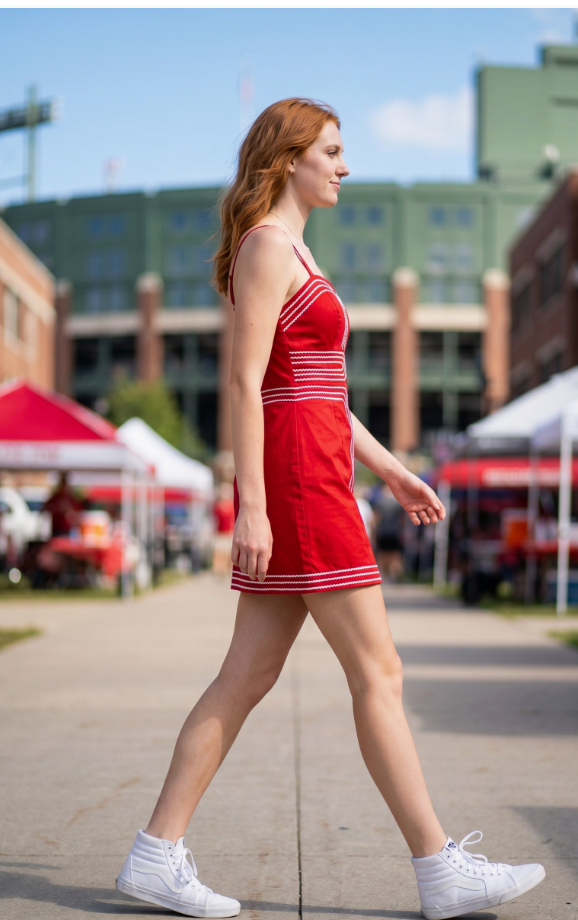 Detailed Lace Trim Dress
