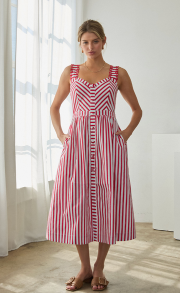 The Striped Detailed Dress