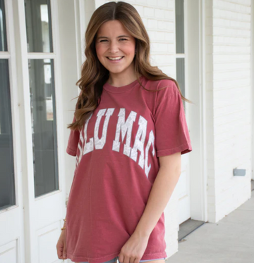 LuLu Mac Grey Camo T-Shirt -Crimson