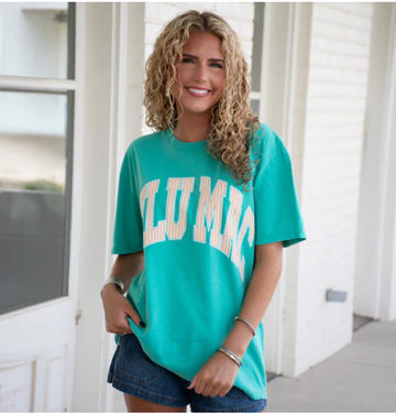 LuLu Mac Striped T-Shirt - Island Green
