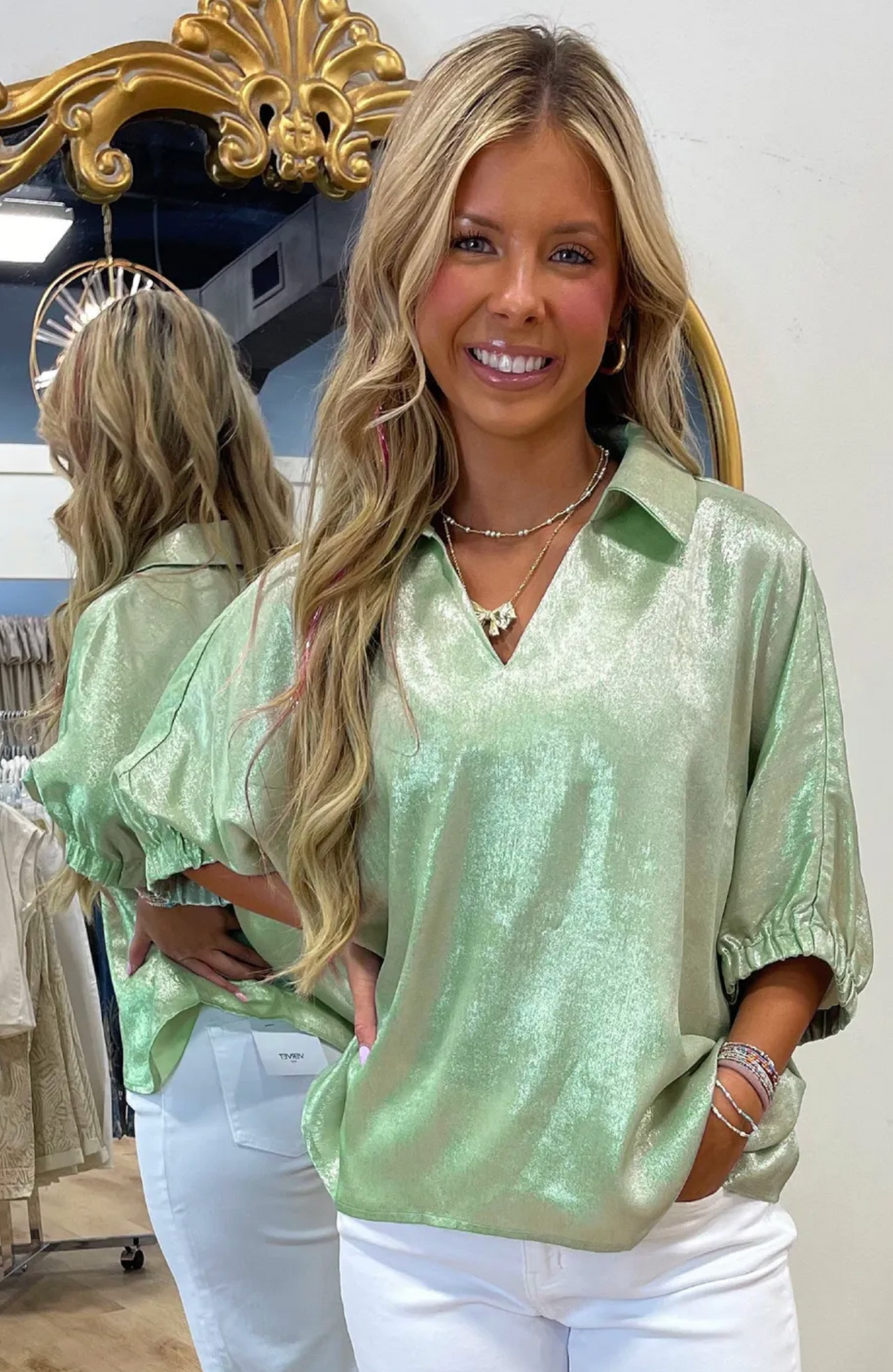 Gorgeous Metallic Blouse