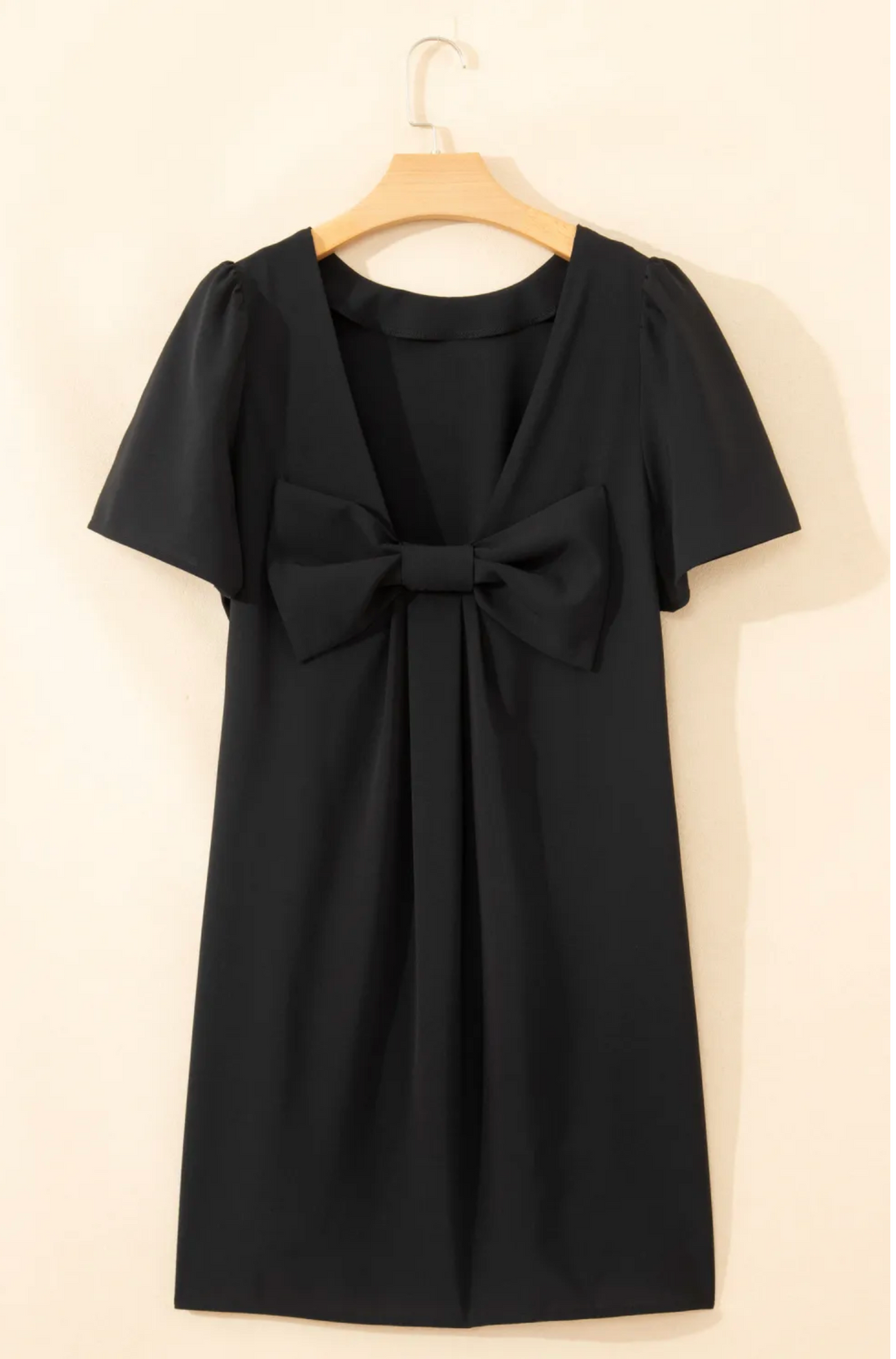 Black Bow Detailed Dress