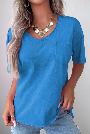 Blue Mineral Wash Tee