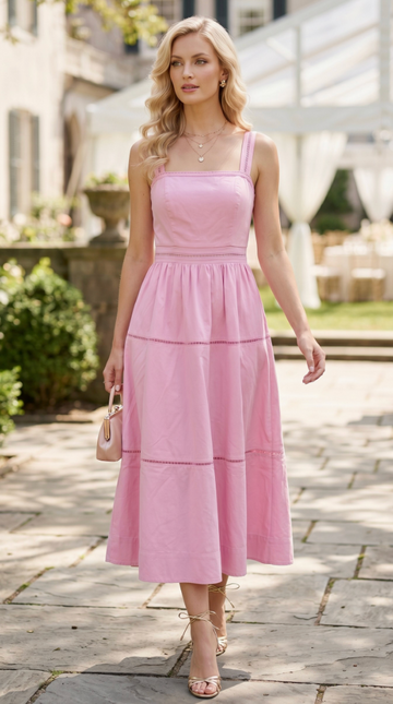 Elegant Lace Trim Dress