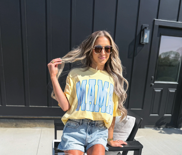 Striped Mama Graphic Tee On Butter