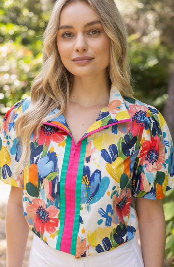 Bold Floral Print Top