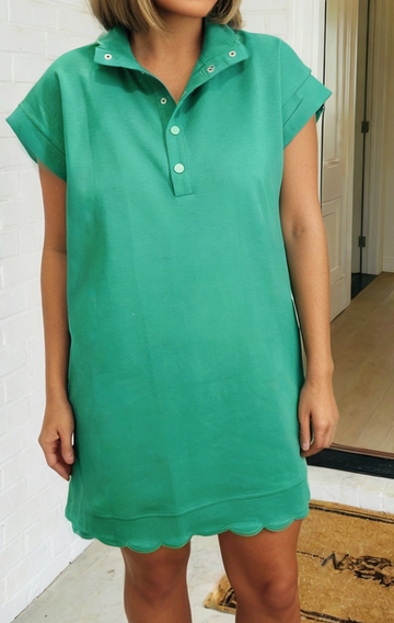 Scallop Framed Dress