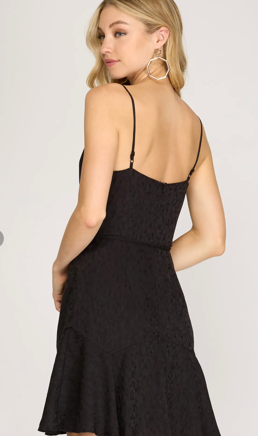 Sophisticated Black Satin Dress