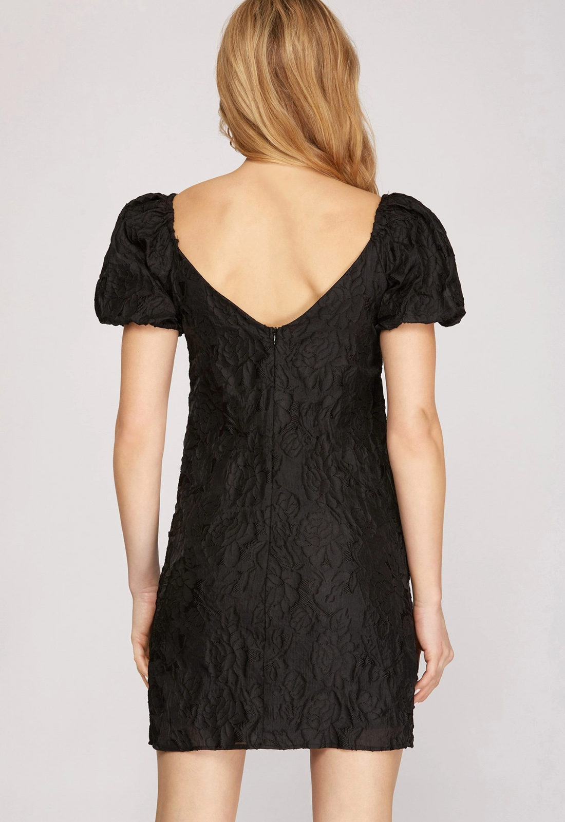 Textured Black Dress