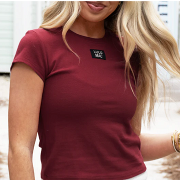 LuLu Mac Baby Doll Top | Maroon