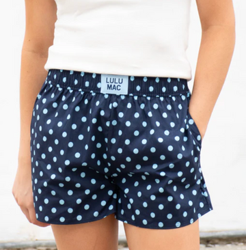LuLu Mac Polka Dot Shorts - Navy/Light Blue