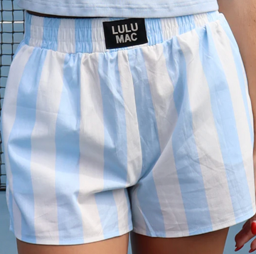 LuLu Mac Darby Boxer Shorts - Light Blue